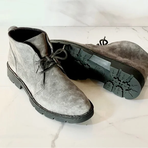 Born | Shoes | Born Banni Gray Suede Leather Laceup Chukka  display picture 1